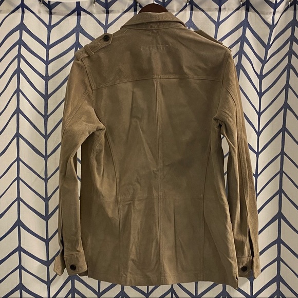 Tan Kenneth Cole 100% Suede Leather Jacket - Small - Picture 3 of 7